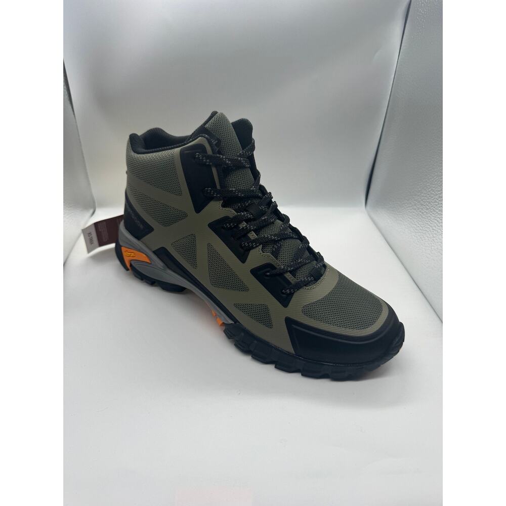 BASS Outdoor Mens Hiking Boots 10 VIBRAM Peak Seamless Hiker Mid Olive Black